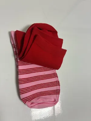 Anthropologie Striped and Solid crew socks (red/pink striped) New thumbnail 3