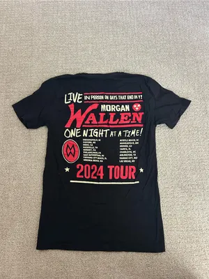 Morgan Wallen Unisex Black 'One Night At A Time' Graphic Tee Size Small thumbnail 4