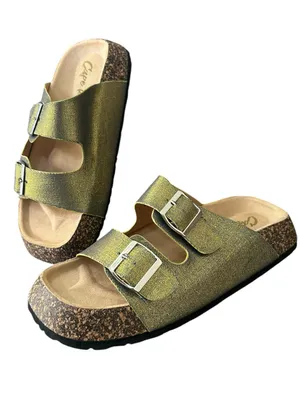 Cape Robbin Alia Gold Sandals thumbnail 3