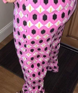 Major sale $11 was $15 New pink Geometric plush sleep pant size M barbie core thumbnail 2