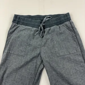 PrAna Pants Womens Small Gray Breathe Drawstring Waist Wide Leg Travel Chino thumbnail 6