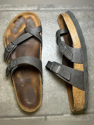 Birkenstock Mayari Black Strappy Slip On Sandals Women’s Shoe Size 7 - 7.5 thumbnail 1