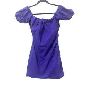 STAUD Giulia Off Shoulder Mini Cocktail Dress Purple NWT‎ Medium thumbnail 4