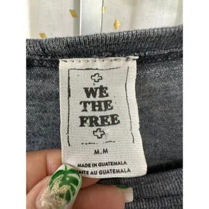 We The Free People Alex Cutout Drop Shoulders Slouchy Oversized Tee T-Shirt M thumbnail 7