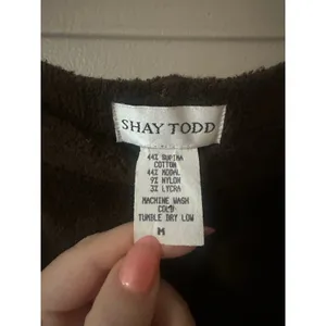 Shay Todd Brown Terry Cloth Sweatpants Size Medium thumbnail 3