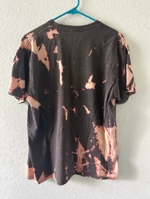 Bleach Dyed Shark Week Graphic Tee Size Large Funny Shark Shirt thumbnail 6