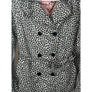 Kate Spade New York Leopard Print Belted Trench Coat Medium thumbnail 12