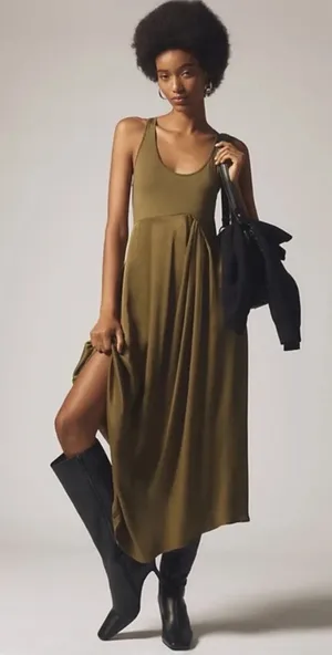 Anthropologie Gemini Twofer Maxi Dress Sz S thumbnail 1