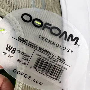OOFOS OOMG Eezee recovery sneaker shoes in sage green thumbnail 4