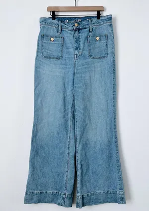 J. Crew Sailor Denim Wide Leg Trouser thumbnail 1