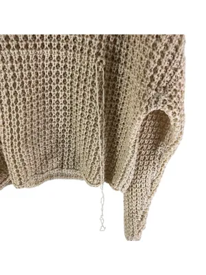 Blu Pepper Womens Sweater Open Knit Cropped Cover Up Festival Boho Beige M thumbnail 2