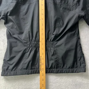 Hollister Hooded Windbreaker Jacket Medium Women Black Lightweight Casual Zip Up thumbnail 7
