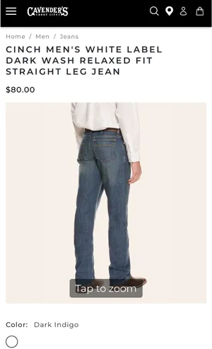 Men’s Cinch Relaxed White Label Fit Jeans thumbnail 3