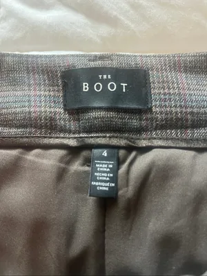 Classic Plaid Women's Dress Pants - Gray thumbnail 4