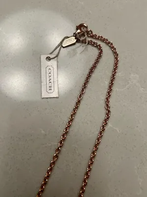Coach Double C Rose Gold Necklace thumbnail 2