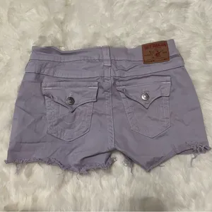 True Religion‎ Keira Purple Cutoff Shorts thumbnail 3