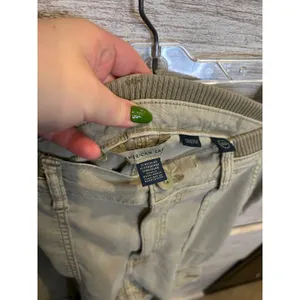 American Eagle Women Olive Green Stretch Cargo Pants Straight Leg Size 10 Reg thumbnail 4