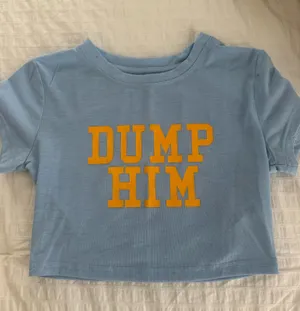 Dump him baby tee Blue thumbnail 1