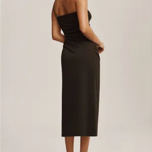 BHLDN Hayden Strapless Stretch Crepe Midi Dress Brown,‎ Size XL thumbnail 3