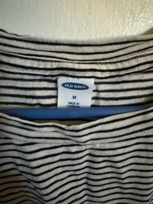 Striped Old Navy Navy Top thumbnail 3