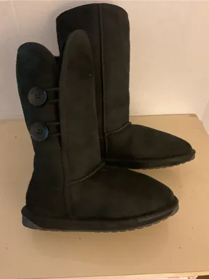 ENU Australia women black suede sheepskin tall classic boots US 7 thumbnail 9