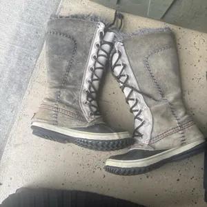Sorel Cate the Great Tall Winter Boots, Leather Waterproof, Size 6 And thumbnail 5
