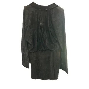 Anthropologie Maeve Fringe Twofer Dress Black Sz M NEW Elegant Classic Party thumbnail 12