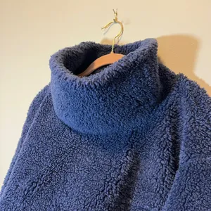 Lululemon Warmth Restore Sherpa Pullover Navy Blue Funnel Neck Fleece Size 10 thumbnail 2