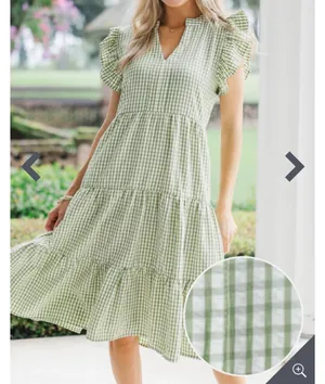 Shop the mint gingham green dress  thumbnail 2