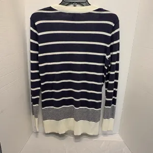 Lauren Ralph Lauren V Neck Navy & White Striped Cardigan Size Small thumbnail 4