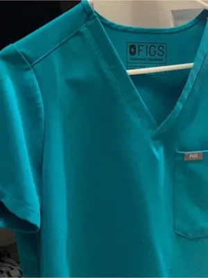 LIMITED EDITION Figs Teal Catarina Scrub Top Women’s thumbnail 2