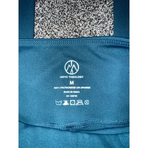 Move Theology Leggings Womens Size M Teal Green High-Waisted Side Pockets thumbnail 3
