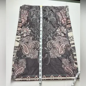 Windsor Strapless Midi Dress Small Boho Paisley Print Suede Effect Y2K 90s USA thumbnail 9