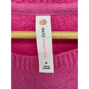 Daily Practice Anthropologie Pink Fuzzy Sweater Dress Medium Cozy‎ Lounge thumbnail 7