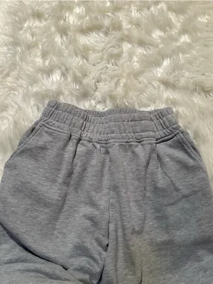 Yovela Women's Size Medium Sweatpants Light Heather Gray Jogger Baggy High-Rise thumbnail 3