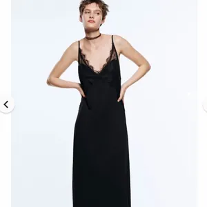 Zara Elegant Black Lace Maxi Dress thumbnail 2