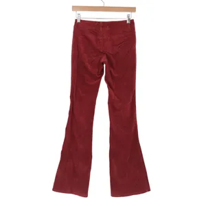 Frenchi Womens Burgundy Red Corduroy Flare Leg Seam Detail Pants Size 0 thumbnail 4