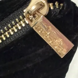 Scout Velvet Black Mini Tote With Dual Handles & Gold Quilted Interior Zip Close thumbnail 12
