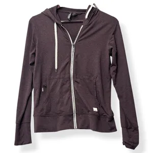Vuori Halo Essential Hoodie Plum Purple Athleisure Gorpcore Yoga Lounge Women XS thumbnail 2