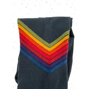 Aviator Nation 7 Stripe Sweatpants Rainbow Charcoal Dark Blue Gray Jogger Size S thumbnail 3