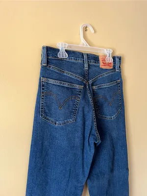 Levi's Ribcage Straight Blue Jeans thumbnail 8