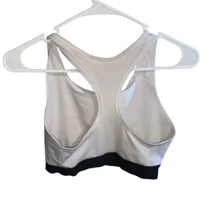 Nike White Athletic Sports Bra Medium Racerback thumbnail 2