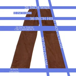 Vintage 1980'S Sienna Brown Artisan Wear Suede Pleated Trousers (Xs) thumbnail 13