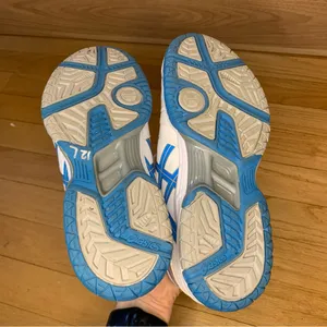 ASICS White and Blue GEL Game 5 Women's Tennis Shoes - Size 7 thumbnail 6