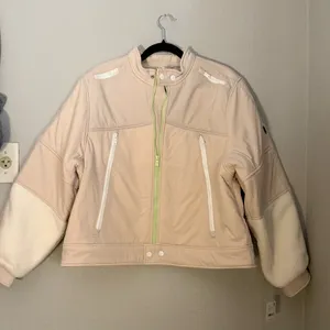 Free People NWT On Your Mark Moto Fleece Jacket thumbnail 5