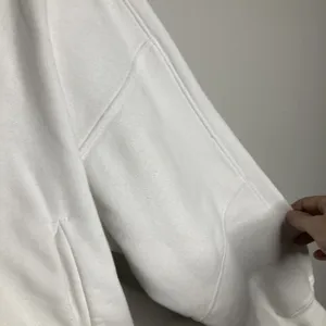 Abercrombie & Fitch Hoodie Womens Medium White Cropped Soft Zip Up Sweatshirt thumbnail 8