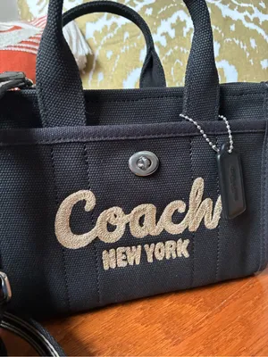 Coach Cargo Embroidered Tote Crossbody Bag 20, NWT, Black / Silver thumbnail 16