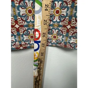 Amang NY Top Womens XL Peasant Boho V-neck Cap Sleeve Stretch‎ Colorful thumbnail 4