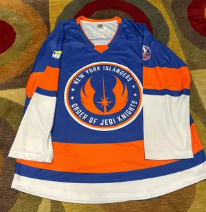 Star Wars NWOT New York Islanders Hockey 2025 Jersey Top Jedi Knights Adult XL thumbnail 1