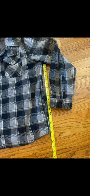 Vintage Lee Gray Plaid Collar Shirt Jacket thumbnail 7